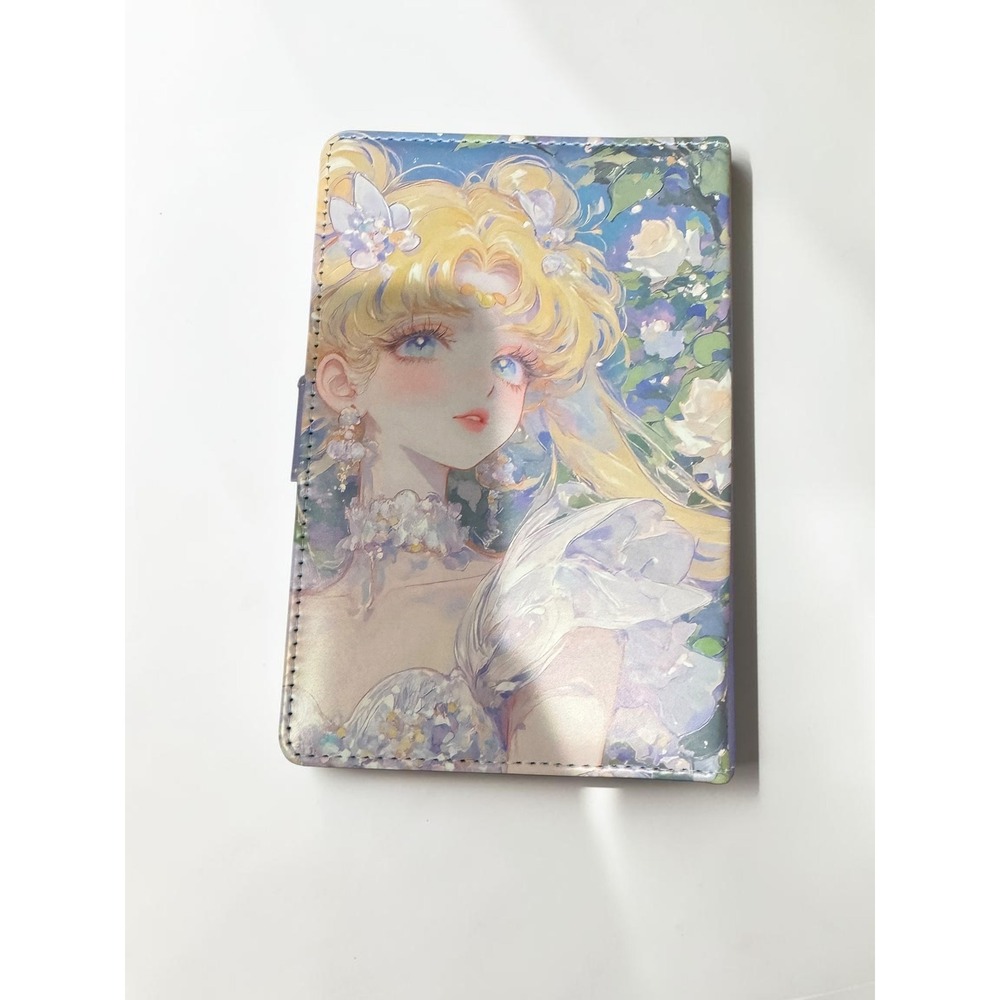 Anime A6 6-Ring Binder Journal Floral Girl Stationery Notebook with Paper - Picture 3 of 4